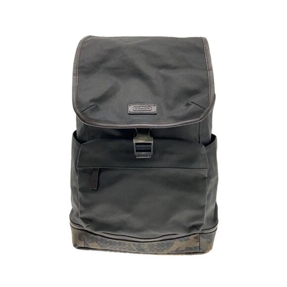 COACH Backpack Bag Black Camouflage F70822 Very Light Use Fast Shipping - Picture 10 of 11